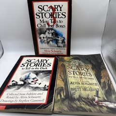 Scary Stories To Tell In the Dark Original Alvin Schwartz Reading Book Lot of 3